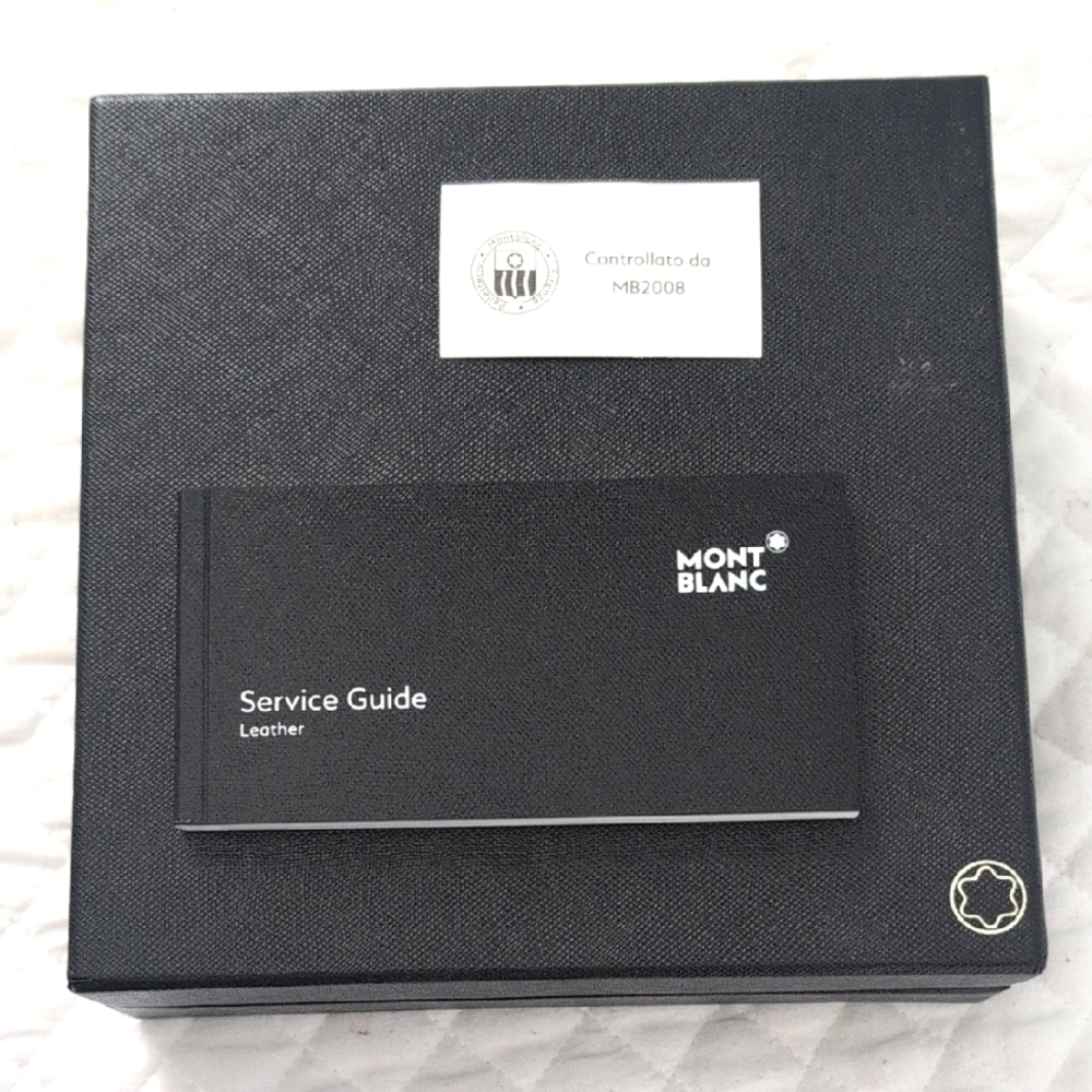 Montblanc Black Empty Box And Leather Service Guide